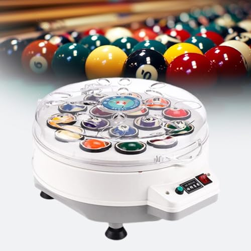 LONGTEAMOON Poolball-Snooker-Billard-Polierreiniger, Professionelle Billardball-Reiniger-Poliermaschine FüR Billard-Clubhaus, Verschiedene Billard-Events,16goals