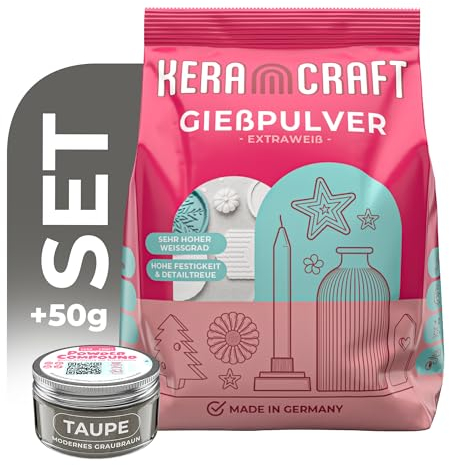 Keracraft Polvo de fundición de 4,5 kg, incluye 50 g de polvo compuesto de color topo