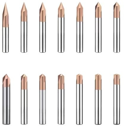 Fasenfräser HRC58 Fase Fräsen 30 40 45 50 60 70 80 90 100 110 120 130 140 150 Grad Hartmetall Ecke Senker Anfasen Mühle(Degree 140,FOR ALUMINUM_D5X50MM)