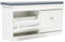 Warmiehomy Shoe Storage Bench with Seat Cushion, Shoe Cabinet with 2 Flip Drawer, Storage Unit for Hallway, Living Room, Corridor, Small Space White 104x24x52cm