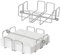 simplywire - Confezione da 2 - Portatovaglioli/salviette con barra di fermo - Colore Cromo