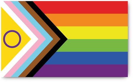 Aufkleber: 300x180 mm, 1 Stück - Flagge - Inclusive Pride - LGBTQ - für Auto, Laptop und mehr