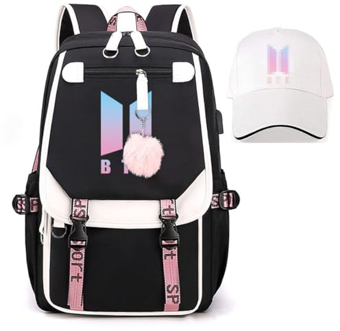 YJYK Girls Backpack, Women Causal Travel School Bags Laptop Backpack for Teenage Girls Lightweight Rucksack Water Resistant Bookbag College Boys Men Work Daypack 11.8 x 8.26 x 17.7 Inch