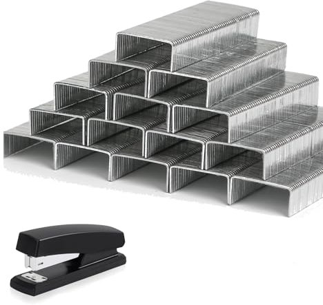 2000 Stück Heftklammern 24/6, Tackerklammern, extra stark, für Bürotacker, Standard-Tackerklammern, Tackernadeln, verzinkt, Handtacker, Bürobedarf Schule und Zuhause