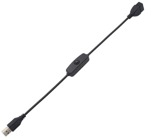 Zdprkqzvz Câble USB avec variateur d'intensité - 1 lot de rallonge USB mâle vers femelle - Commutateurs à bascule en ligne pour enregistreurs de conduite