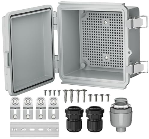 Decorhome Wasserdichter Verteilerkasten, Verteilerkasten | Electrical Project IP65 wasserdichte Gehäuseabdeckung | Wandmontagehalterungen, Netzkabelgehäuse, schützend für WLAN-Basisstationen