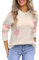 HEYPORK Damen Herbst Winter Warm Bequem Pullover Casual Mode Strickjacke Strickpullover Frauen Strickwaren Clashing Flower Pullover(Weiß, L)