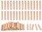 QUARKZMAN 60 Pcs Chevilles En Bois 5x30mm(0.2x1.18) Extrémités Biseautées Chevilles En Bois Bois Séché Pour Menuiserie Meuble Étagère