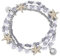 Lizas Armband vierreihig mit Seesternen und Muschel in vielen Farben (grau/silber)