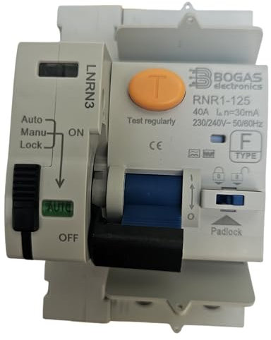 Interruptor Diferencial auto rearmable 2P (N+F) 40A | 30mA | 10kA | Type F | Super Inmunizado | C E |