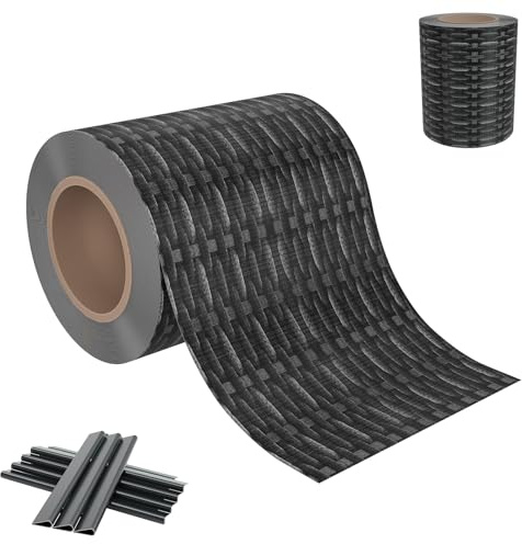 Aufun Sichtschutzstreifen Zaun 70m x 19cm PVC Sichtschutzstreifen Doppelstabmatten inkl. 30 Clips, Zaunsichtschutz, Windschutz, Gartenzaun, Sichtschutz, Zaunfolie für Garten (Rattan-anthrazit)