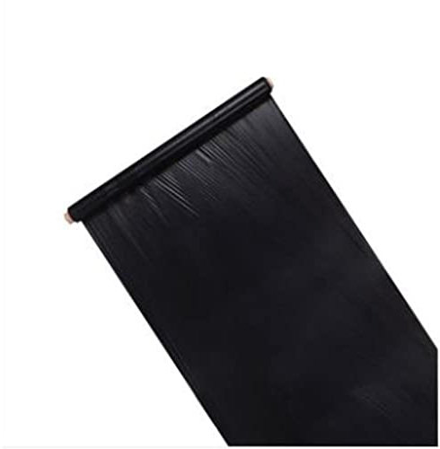 Pflanzlicher Mulch aus Kunststoff für den Garten, Mulchfolie aus schwarzem PE-Kunststoff, Bodenbedeckung, Wärmedämmfolie, Unkrautfolie, Wachstumsfolie für Pflanzen (2 m