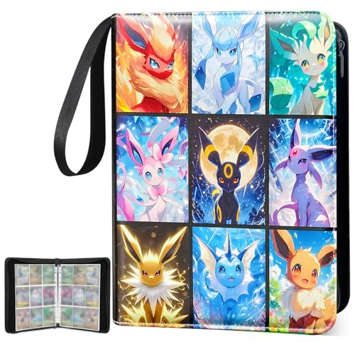 Classeur de cartes à collectionner, 9 poches, 50 pages, imperméable, fermeture éclair