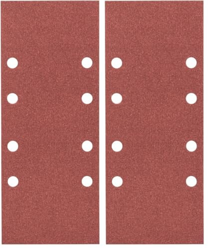 Bosch Accessories Professional Schleifblatt für Schwingschleifer Holz und Farbe Expert for Wood and Paint (10 Stück, Körnung 120, C430), 2608605298, Schwarz, 93 x 230mm (Packung mit 2)
