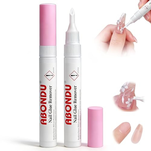 2pcs Rimuovi Unghie Finte, Penna Per Rimuovere Le Unghie, Penna Solida Per La Rimozione Della Colla Nail, Rimuovere Le Nail Artificiali, Rimozione Facile Della Colla, Risultati Puliti