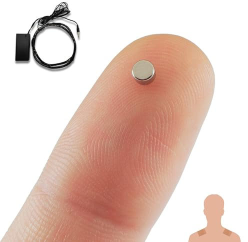 PingaOculto Pinganillo Examenes Boton ON Off Carcasa Pila Oculto (Imán Pro) | Jack 3,5 mm, Micrófono integrado, Llamadas y grabaciones, iPhone y Android, Invisible, Auricular inalámbrico, Tamaño mini