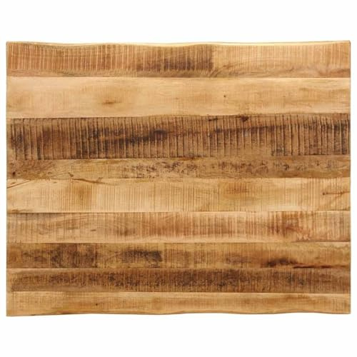 Fecpoo Bordsskiva trädkant 100 x 80 x 3,8 cm, massivt trä, mango, naturliga för bostäder och affärsinredning