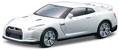 Bburago 2009 Nissan GT-R 30010, Perlweiß, 1:43 Die Cast