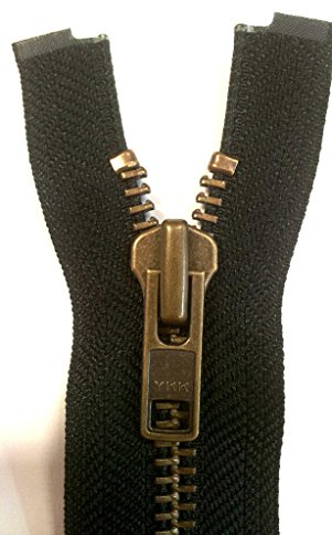 YKK Reißverschluss starker 8 mm 1 Weg teilbar schwarz 60 cm Metall Metallzähne