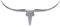 FineBuy Deko Geweih Bull M FB37875 Silber 100 cm Aluminium Design Hörner, Wanddekoration Stierkopf Horn Modern, Wandskulptur Geweih-Jagdtrophäe Metall, Longhorn Wandschmuck Groß