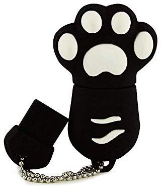 Ulticool - Katzenpfote 8 GB USB Stick - Memory Stick Daten Storage - Pen Drive - Speicherstick - Schwarz und Weiß