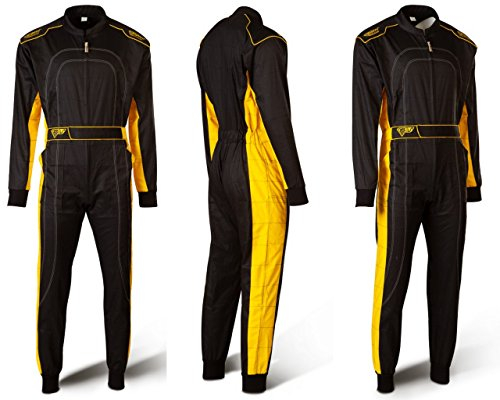 Speed Kartoverall Schwarz/gelb - Denver HS-2 Modell 2018 Racewear (L)