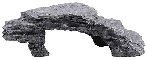 Schildkröten Harz Versteck mit Sonnenplattform und Rampe, simulierter Felsen Unterschlupf Höhle für Aquarien Terrarien, Reptilien Dekoration für Eidechsen Frösche Amphibien