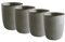 BUTLERS Set 4x Tassen ohne Henkel 300ml aus Steinzeug -NATIVE- Tee- und Kaffeebecher | Cappuccino Kaffee Tassen minimalistischer und moderner Stil | Spülmaschinen- und mikrowellenfest