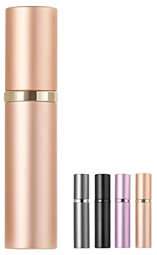 BRARIOS Parfümzerstäuber Nachfüllbar,leer Reise Parfüm Zerstäuber,5ml Mini Portable Sprühflasche,Taschenzerstäuber für Unterwegs(J-Rose Gold)