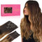 WENNALIFE Extensiones de Clip de Pelo Natural, Marrón Oscuro a Castaño y Rubio Sucio Resaltado 150g 55cm 9 Piezas Extensiones Pelo Natural Humano Extensiones Pelo Natural Clip Extensiones de Clip
