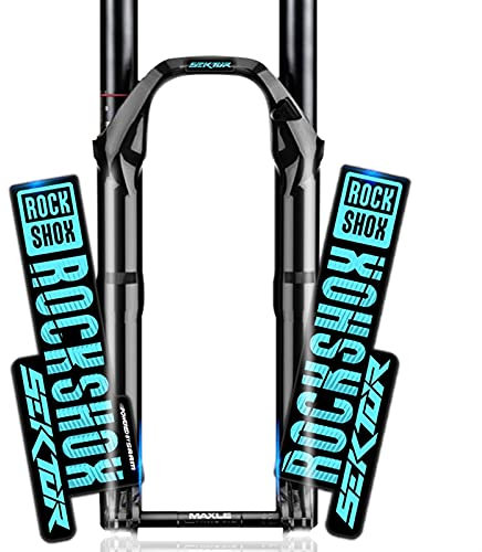 BINGYUAN Stickers à Fourche à vélos S.E.K.T.O.R Autocollant Avant VTT Vélo Avant VTT Autocollant à Fourche Avant imperméable (Color : Lake Blue)