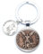 ZEIA3 Erzengel St. Michael Schlüsselanhänger Protect Me Saint Shield Angel Schutz Metall Anhänger Schlüsselanhänger Orhodox Amulett christlicher Schmuck, weiß, L
