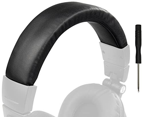 SOULWIT Cuir Protéiné Housse de Rechange pour Audio Technica ATH M50, M50X, M50XWH, M50XBT, M50XBT2, M50S/LE Casque Bandeau,Remplacement Headband Accessoires