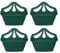 PHG Stylish Wall Flower Planters | Elegant Outdoor Plastic Planters | Unique Balcony Garden Planters | Garden Wall Planters | Half Barrel Wall Pots | Flower Basket (Pack of 4, Green)