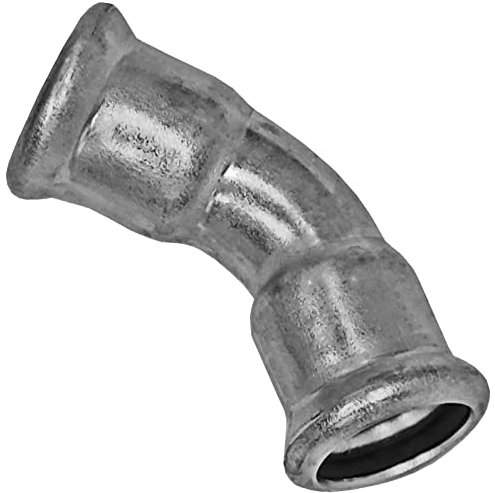 Pressfitting aus Edelstahl M-Kontur | Bogen 45 Grad i/i | 22 mm