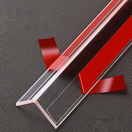Winkelprofil Eckenschutz Transparentes Acryl Wandverkleidung Eckschild Mit Klebstoff, Eckenschutz Für Türrahmen Fensterbretter Kochfeld, Eckpfosten-Kantenschutzleiste ( Color : 43x43mm W , Size : 160
