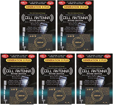 Pegatinas de Mejora de Señal de Teléfono Móvil, 5 Unidades de Amplificador de Señal de Teléfono Móvil para Acampar en Las Montañas, Amplificador de Refuerzo de Señal de Antena