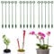 15 Stück Pflanzenstab 27 cm Pflanzenstütze Grün Orchideen Stäbe Blumenstütze Rankhilfe Zimmerpflanzen Kunststoff Pflanzenhalter Pflanzstab mit Pflanzenschnalle Pflanzstäbe für Kletterpflanzen
