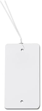 500 Warenanhänger aus Kunststoff 55x115 mm mit Draht konfektioniert 664121 + 690001 Hängeetiketten Anhängeetiketten 380 µm ca. 0,4 mm