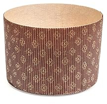 Ecopack Backform für hohe Panettone mit Außenwellen 500 g, backofenfest bis 220°C, 10 Stück