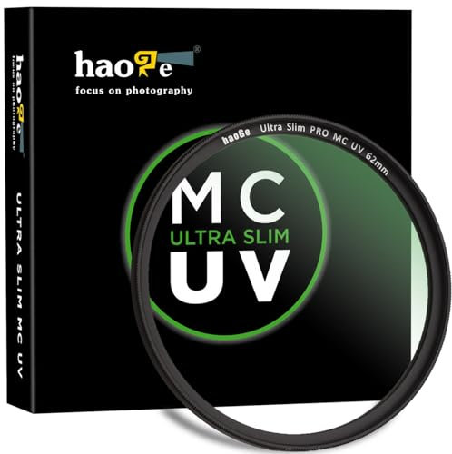 Haoge 37 mm MC UV Objektivschutzfilter Slim Frame mit mehrschichtigen Beschichtungen für 37 mm Kameraobjektiv