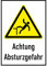 Daged Achtung Absturzgefahr Aufkleber 23x16 cm Hinweiszeichen Sticker T-214