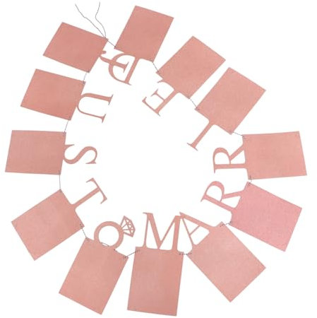 Warmhm 3stücke Married Foto Wimpel Roségold Romantisches Banner Für Hochzeitsfeiern Dekoration Und Erinnerungen Foto-wandgestaltung Für Ihr Hochzeitsfest