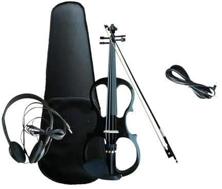 strumento violino Violino Elettrico 4/4 Con Raccordi Con Custodia Rigida Arco Per Violino Violino Elettronico Per Adolescenti Amante Del Violino (Color : Bk)