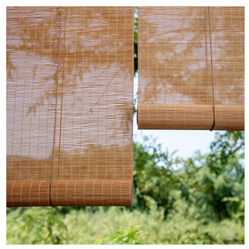Bambusrollo Rollo Bambus,Retro Bambus Rollo, Bambusrollo Seitenzugrollo Bambus Raffrollo，Fenster Rollo Aus Bambus FüR Innen,LichtdurchläSsig,Nicht Transparent (Size : W110xH140cm/W43.30xH55.11in)
