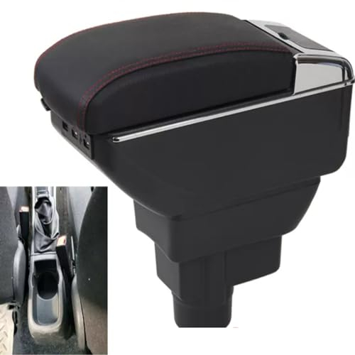 Armlehnenbox Auto Zentrale Aufbewahrungsbox Getränkehalter Aschenbecher Zubehör Innenteile Nachrüstdetails (C Styke All Black) Für Opel Corsa D 2007-2020