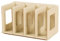 Holz -CD -Rack 4 -Abschnitte DVD -Buchlagerregal Multifunktional DIY Organizer Stand für Bürogrußkarte