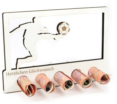 Dekolando Geschenk Fussball Fußball Personalisierte Geschenke Geldgeschenk Training Fussballer Trainer Deko Fußballfans