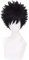 My Hero Academia Dabi Cosplay-Perücke für Halloween-Cosplay-Party für Erwachsene, schwarze Kurzhaarperücke, Anime-Kostümperücke mit glattem Haar und Pony und + Kappe