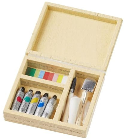 NEU Miniatur Farbkasten/Malkoffer für Wichtel/Geldgeschenke, ca. 3,5 x 3 cm